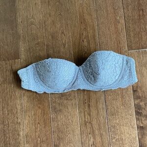 Victoria's Secret Lace Bandeau in Light Gray